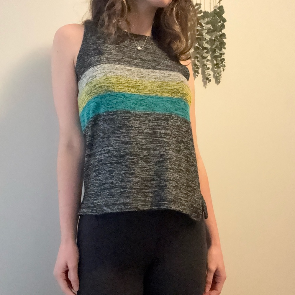 Rag & Bone Gray and Gold Tank Top with Relaxed Fit